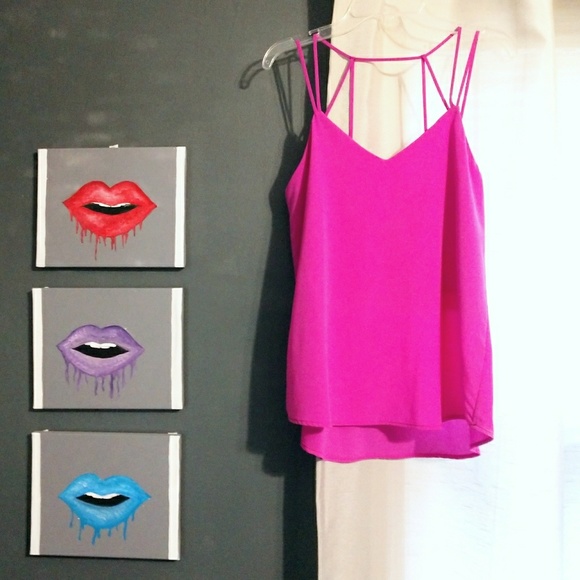 Karlie Tops - NWT Karlie Pink Strappy Tank Top Blouse